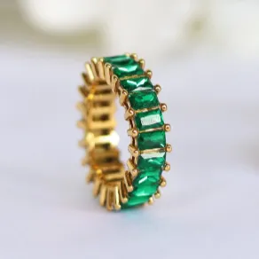 Jewelvers 18K GoldFilled Zirconia Pave Rings PreStyled Sets Jewelvers 18K GoldFilled Zirconia Pave Rings PreStyled Sets