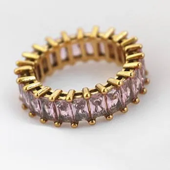 Jewelvers 18K GoldFilled Zirconia Pave Rings PreStyled Sets Jewelvers 18K GoldFilled Zirconia Pave Rings PreStyled Sets