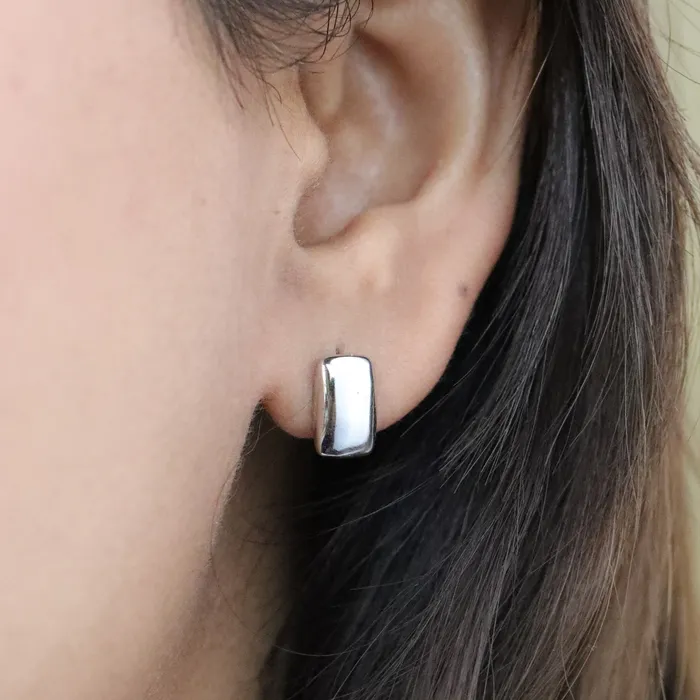Jewelvers 925 Sterling Silver Square Stud Earrings Earrings