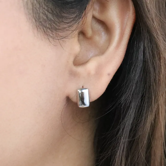 Jewelvers 925 Sterling Silver Square Stud Earrings Earrings