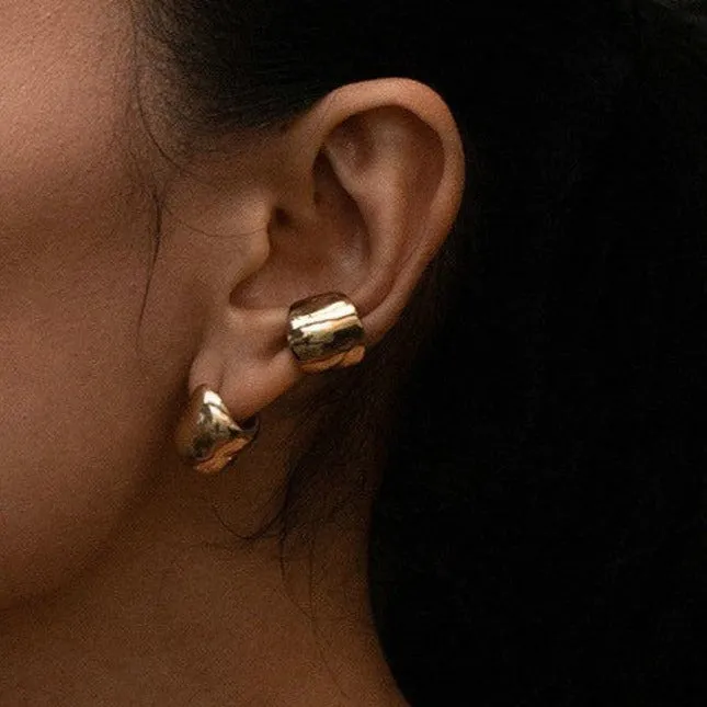 Jewelvers Earrings 925 Sterling Silver and 18K GoldFilled Ear Cuff Clip On Jewelvers Earrings 925 Sterling Silver and 18K GoldFilled Ear Cuff Clip On