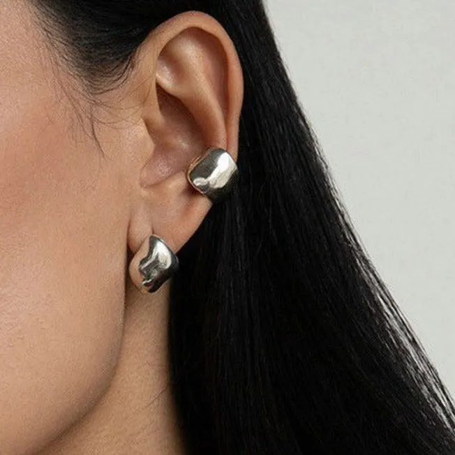 Jewelvers Earrings 925 Sterling Silver and 18K GoldFilled Ear Cuff Clip On Jewelvers Earrings 925 Sterling Silver and 18K GoldFilled Ear Cuff Clip On