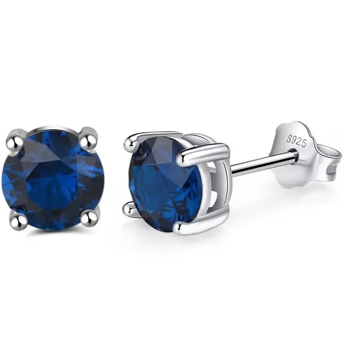 Jewelvers Earrings 925 Sterling Silver September Birthstone Stud Earrings