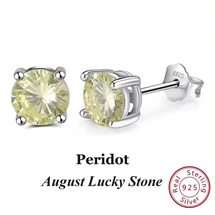 Jewelvers Earrings 925 Sterling Silver September Birthstone Stud Earrings Jewelvers Earrings 925 Sterling Silver September Birthstone Stud Earrings