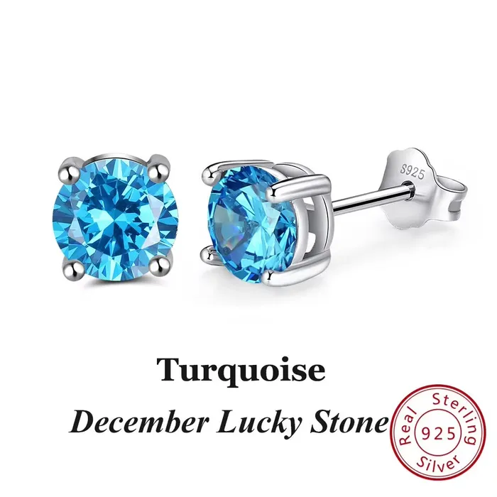 Jewelvers Earrings 925 Sterling Silver September Birthstone Stud Earrings Jewelvers Earrings 925 Sterling Silver September Birthstone Stud Earrings