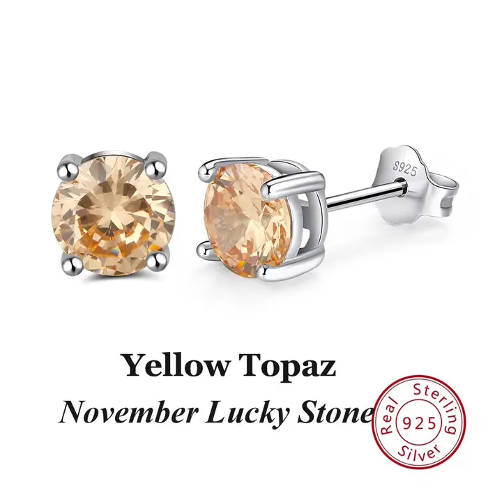 Jewelvers Earrings 925 Sterling Silver September Birthstone Stud Earrings Jewelvers Earrings 925 Sterling Silver September Birthstone Stud Earrings