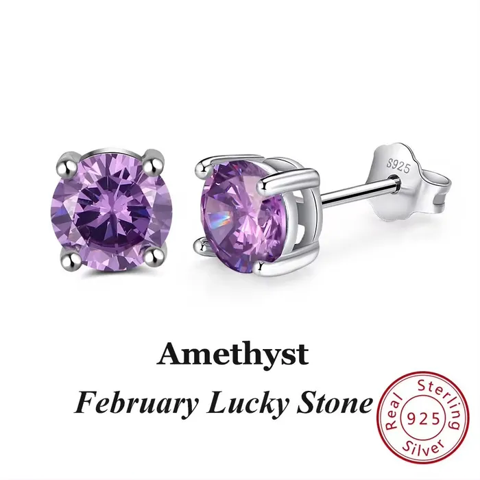 Jewelvers Earrings 925 Sterling Silver September Birthstone Stud Earrings Jewelvers Earrings 925 Sterling Silver September Birthstone Stud Earrings