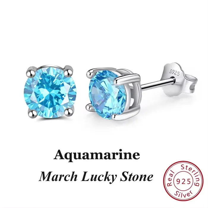 Jewelvers Earrings 925 Sterling Silver September Birthstone Stud Earrings Jewelvers Earrings 925 Sterling Silver September Birthstone Stud Earrings
