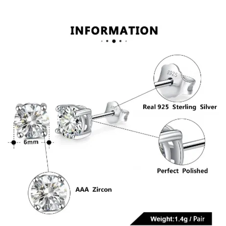 Jewelvers Earrings 925 Sterling Silver September Birthstone Stud Earrings Jewelvers Earrings 925 Sterling Silver September Birthstone Stud Earrings