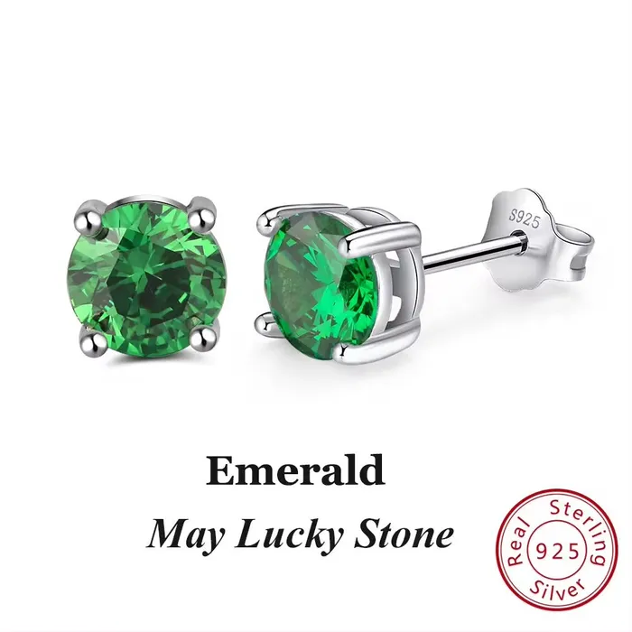 Jewelvers Earrings 925 Sterling Silver September Birthstone Stud Earrings Jewelvers Earrings 925 Sterling Silver September Birthstone Stud Earrings