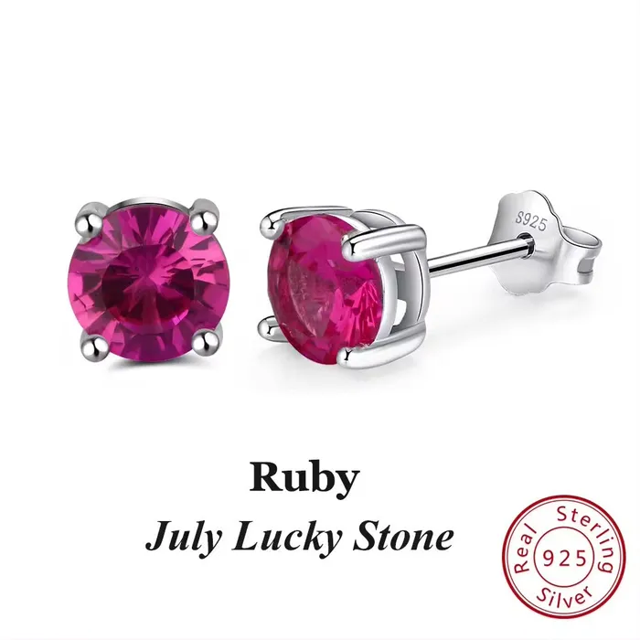 Jewelvers Earrings 925 Sterling Silver September Birthstone Stud Earrings Jewelvers Earrings 925 Sterling Silver September Birthstone Stud Earrings