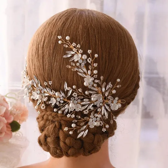 Jewelvers Earrings Crystal Bridal Hair Piece Jewelvers Earrings Crystal Bridal Hair Piece