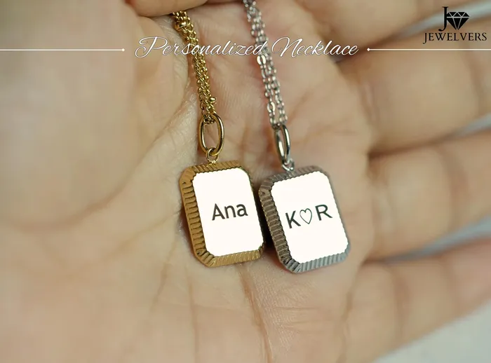 Jewelvers Engraved Necklace for women Necklaces Jewelvers Engraved Necklace for women Necklaces