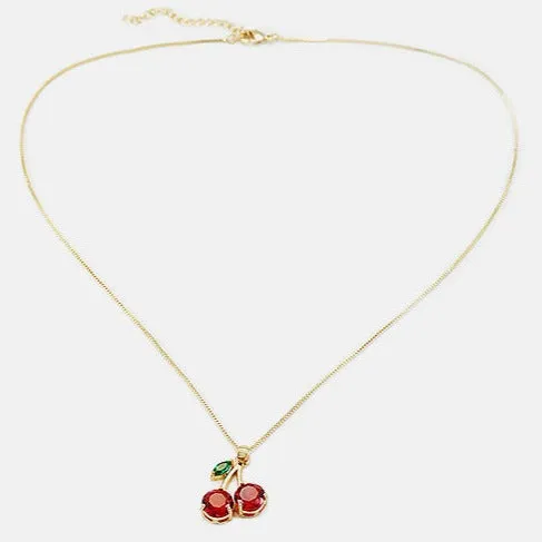 Jewelvers Necklaces 18K GoldFilled Cherry Necklace Jewelvers Necklaces 18K GoldFilled Cherry Necklace