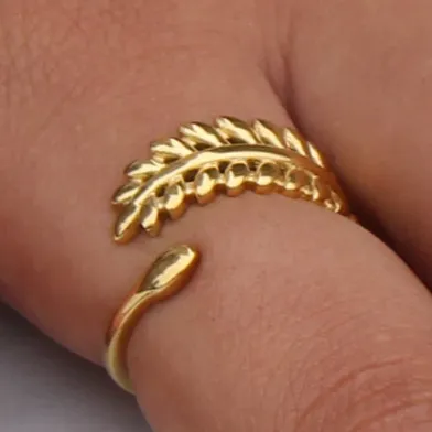 Jewelvers Rings 18K GoldFilled Olive Leaf Ring