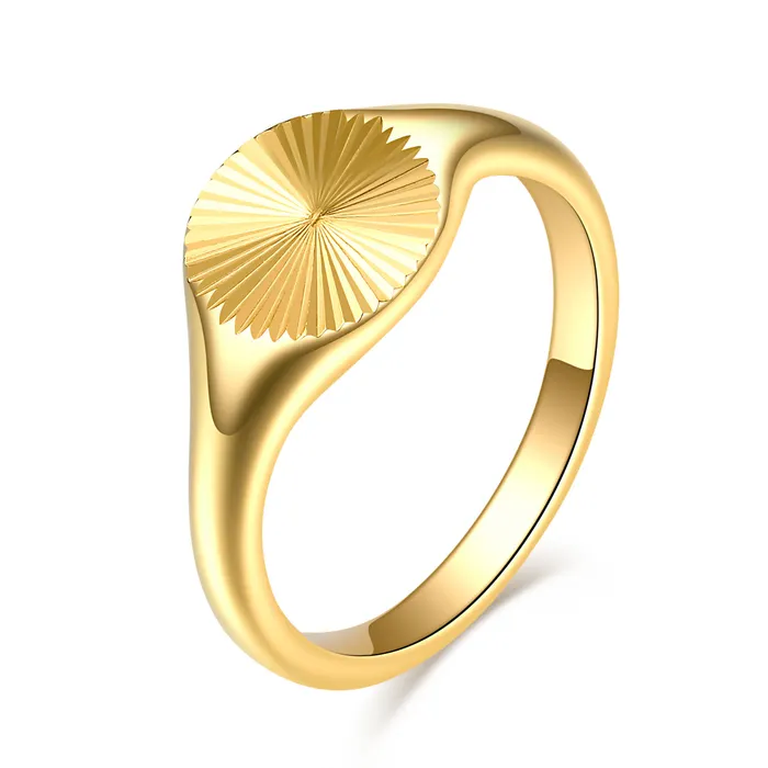 Jewelvers Rings 18K GoldFilled Sunburst Ring For Women Jewelvers Rings 18K GoldFilled Sunburst Ring For Women