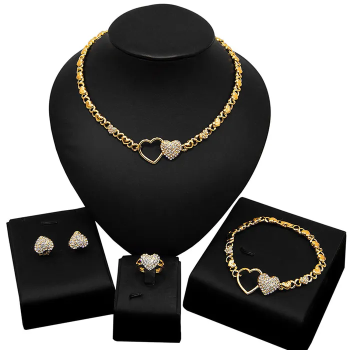 Jewelvers XO Double Hearts Necklace set Necklaces