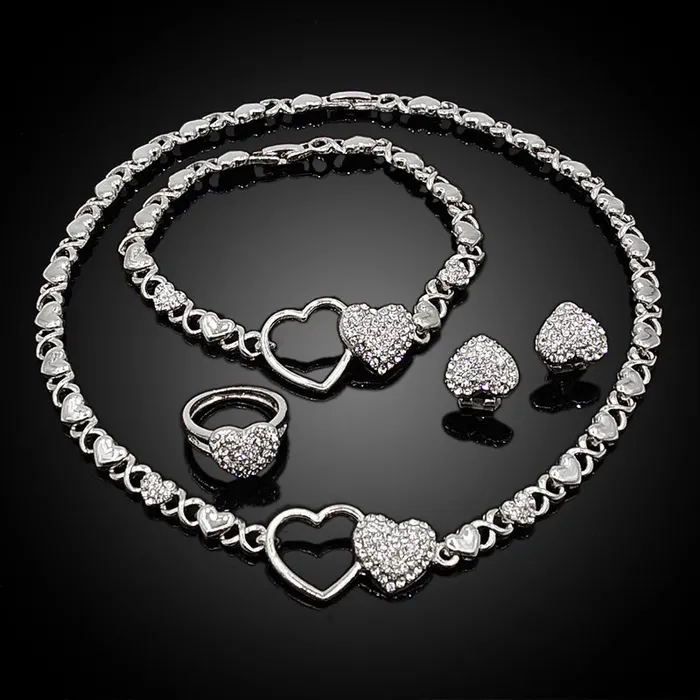 Jewelvers XO Double Hearts Necklace set Necklaces