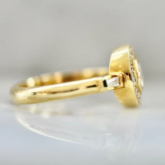 Kelty Pelechytik Rings Penelope White Round Portrait Cut Diamond Ring