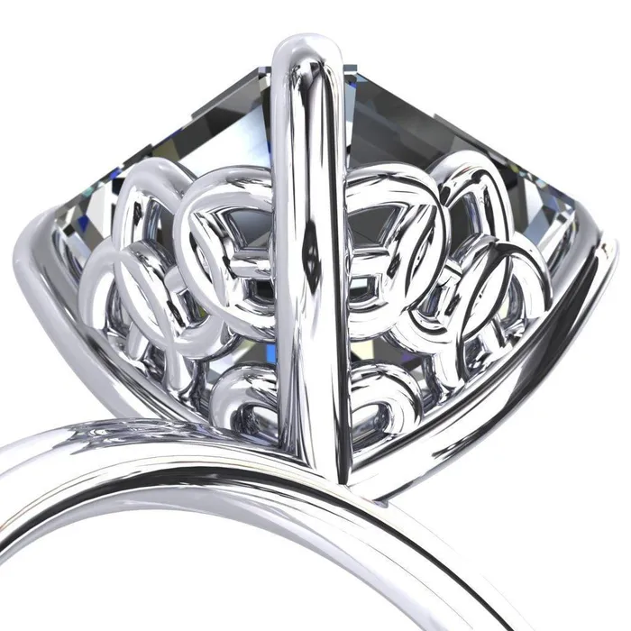Klimt Asscher Moissanite Undulating Oval Chain Wrap Engagement Ring Fire Brilliance Rings Klimt Asscher Moissanite Undulating Oval Chain Wrap Engagement Ring Fire Brilliance Rings