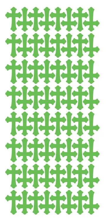 Lime Green Cross Stickers 1 DC24063 Winter Park Products Necklaces