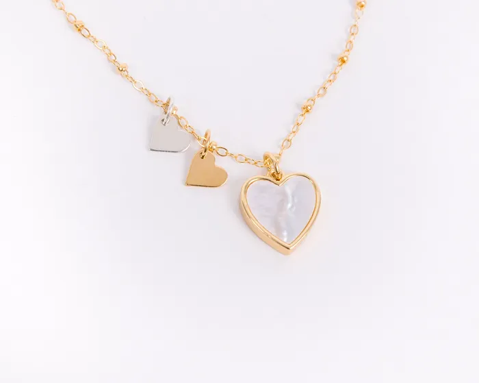 Mini Heart Charm Hey June Charm Necklaces