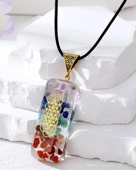 Necklaces 02 N1114 Gold Stone Filled Rectangle Resin Necklace with FREE Earrings Necklaces 02 N1114 Gold Stone Filled Rectangle Resin Necklace with FREE Earrings