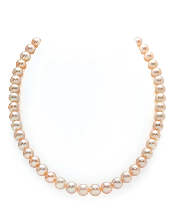 Necklaces 8085mm Peach Freshwater Pearl Necklace AAAA Quality spt
