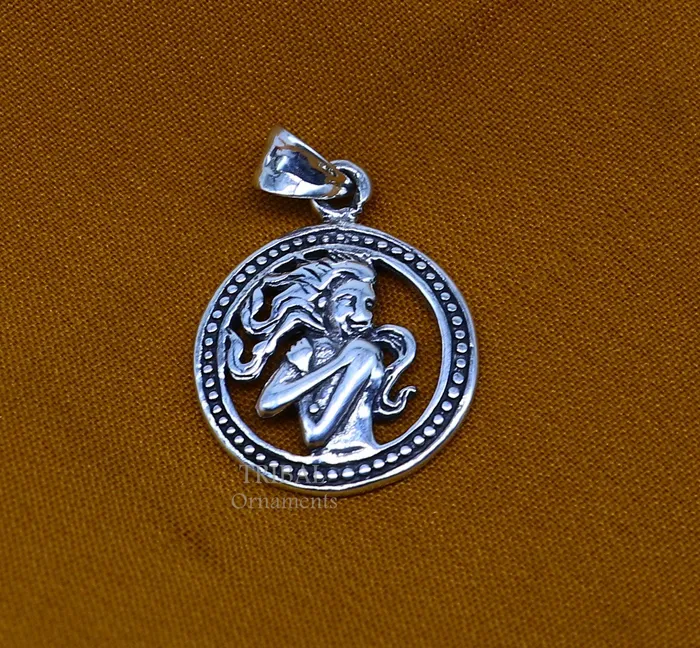 Necklaces 925 sterling silver amazing horoscope zodiac Virgo sign or symbol pendant unique Kanya Rashi symbol pendant best ethnic jewelry nsp572 TRIBAL ORNAMENTS