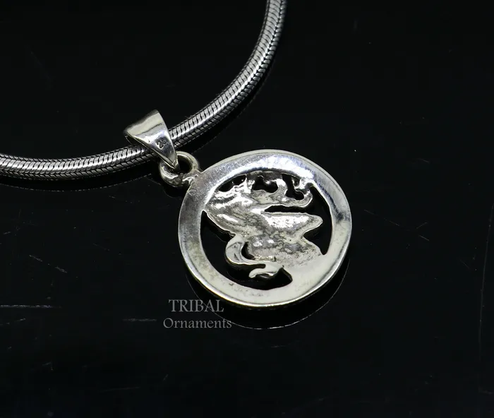 Necklaces 925 sterling silver amazing horoscope zodiac Virgo sign or symbol pendant unique Kanya Rashi symbol pendant best ethnic jewelry nsp572 TRIBAL ORNAMENTS