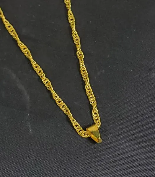 Necklaces alice AZ1151 Gold 19 Fine Chain Necklace with Clasp