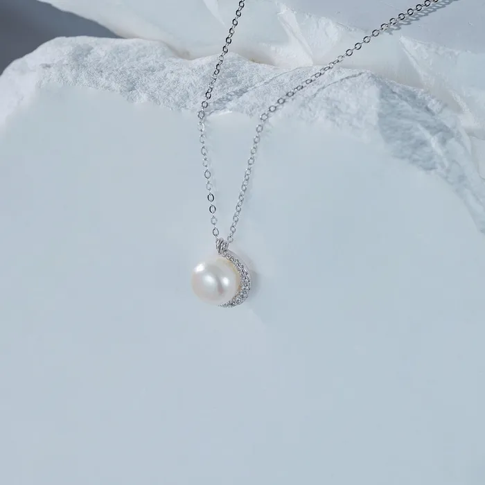 Necklaces Elegant Freshwater Pearl Necklace WN00065 Pearly Lustre