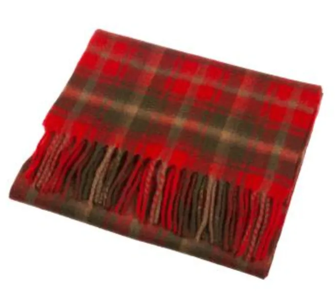 Necklaces Gold Brothers Maple Leaf Tartan Cashmere Scarf