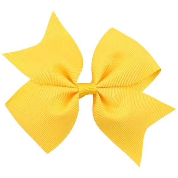 Necklaces H817 Small Yellow Bow Hair Clip 01