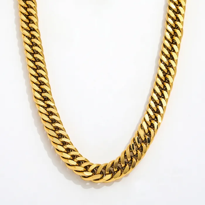 Necklaces Jewelvers 18K GoldFilled Cuban Link Necklace Chunky Gold Cuban Link Chain Necklaces Jewelvers 18K GoldFilled Cuban Link Necklace Chunky Gold Cuban Link Chain