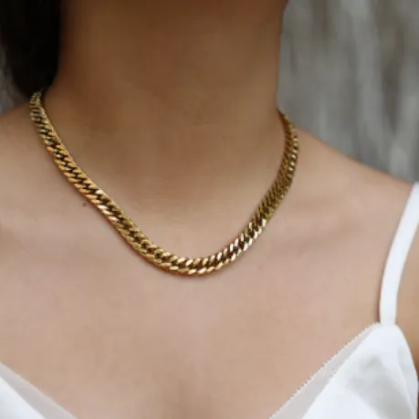 Necklaces Jewelvers 18K GoldFilled Cuban Link Necklace Chunky Gold Cuban Link Chain Necklaces Jewelvers 18K GoldFilled Cuban Link Necklace Chunky Gold Cuban Link Chain