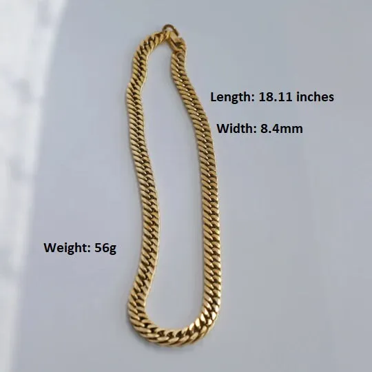 Necklaces Jewelvers 18K GoldFilled Cuban Link Necklace Chunky Gold Cuban Link Chain Necklaces Jewelvers 18K GoldFilled Cuban Link Necklace Chunky Gold Cuban Link Chain