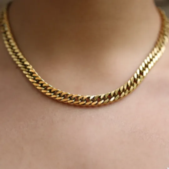 Necklaces Jewelvers 18K GoldFilled Cuban Link Necklace Chunky Gold Cuban Link Chain Necklaces Jewelvers 18K GoldFilled Cuban Link Necklace Chunky Gold Cuban Link Chain