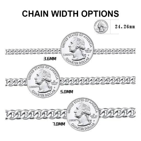 Necklaces Jewelvers 925 Sterling Silver Cuban Link Chain for Men Necklaces Jewelvers 925 Sterling Silver Cuban Link Chain for Men