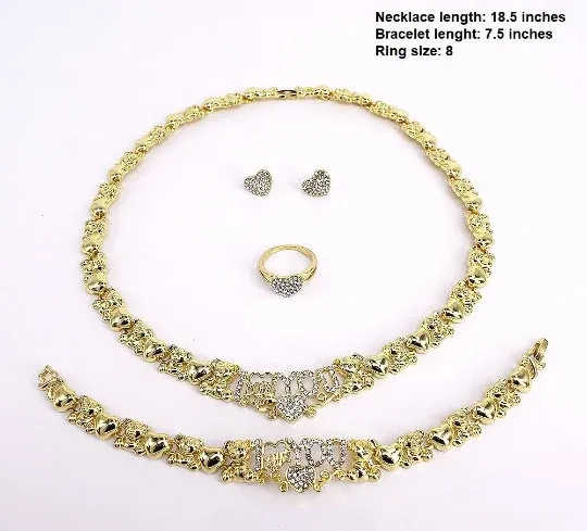 Necklaces Jewelvers Teddy Bear Xo Necklace Set