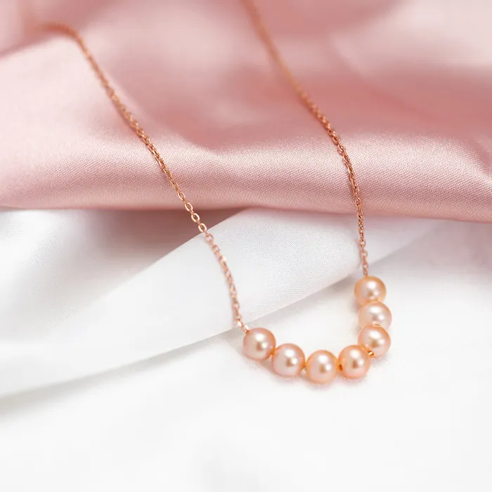 Necklaces New Yorker Seven Freshwater Pearl Necklace WN00414 Pearly Lustre