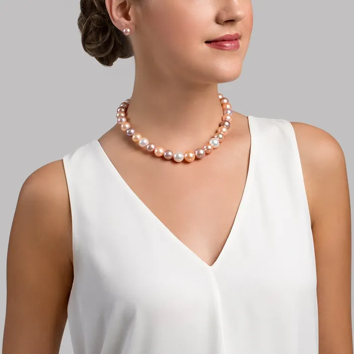 Necklaces spt 115125mm Freshwater Multicolor Pearl Necklace AAA Quality