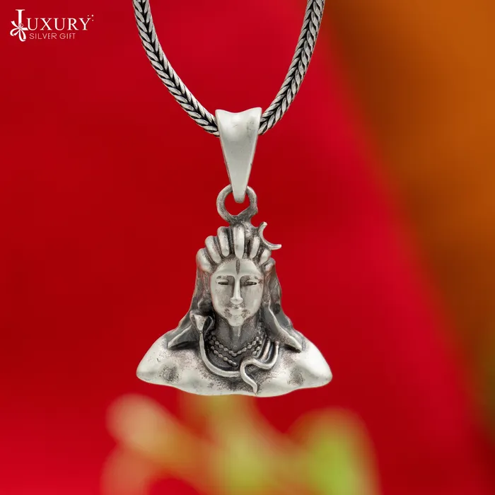 Necklaces TRIBAL ORNAMENTS 925 sterling silver lord Mahakal divine Pendant with chain tribal jewellery nsp1032 Necklaces TRIBAL ORNAMENTS 925 sterling silver lord Mahakal divine Pendant with chain tribal jewellery nsp1032