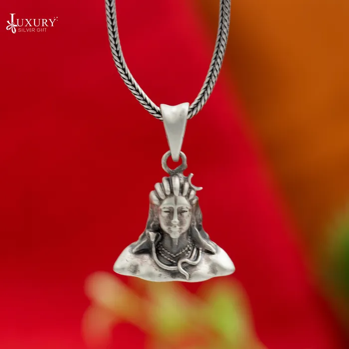 Necklaces TRIBAL ORNAMENTS 925 sterling silver lord Mahakal divine Pendant with chain tribal jewellery nsp1032 Necklaces TRIBAL ORNAMENTS 925 sterling silver lord Mahakal divine Pendant with chain tribal jewellery nsp1032