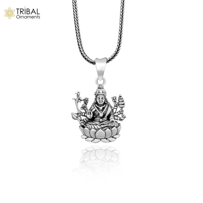 Necklaces TRIBAL ORNAMENTS 925 sterling silver unique design Goddess Laxmi mataji pendant goddess pendant locket personalized jewelry tribal jewelry ssp539 Necklaces TRIBAL ORNAMENTS 925 sterling silver unique design Goddess Laxmi mataji pendant goddess pendant locket personalized jewelry tribal jewelry ssp539