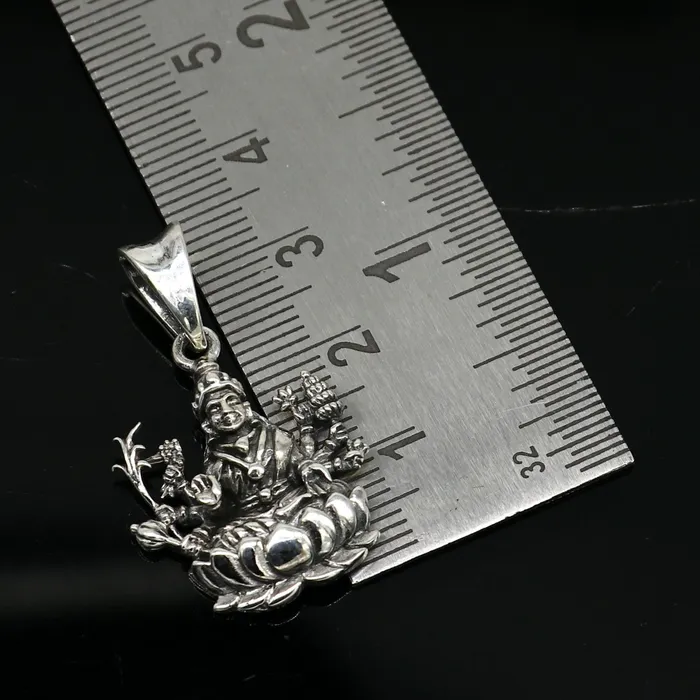 Necklaces TRIBAL ORNAMENTS 925 sterling silver unique design Goddess Laxmi mataji pendant goddess pendant locket personalized jewelry tribal jewelry ssp539