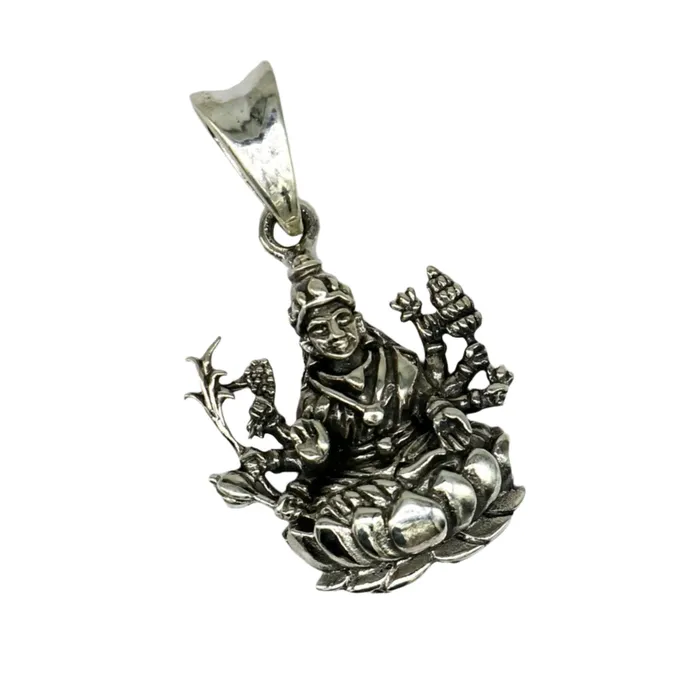 Necklaces TRIBAL ORNAMENTS 925 sterling silver unique design Goddess Laxmi mataji pendant goddess pendant locket personalized jewelry tribal jewelry ssp539