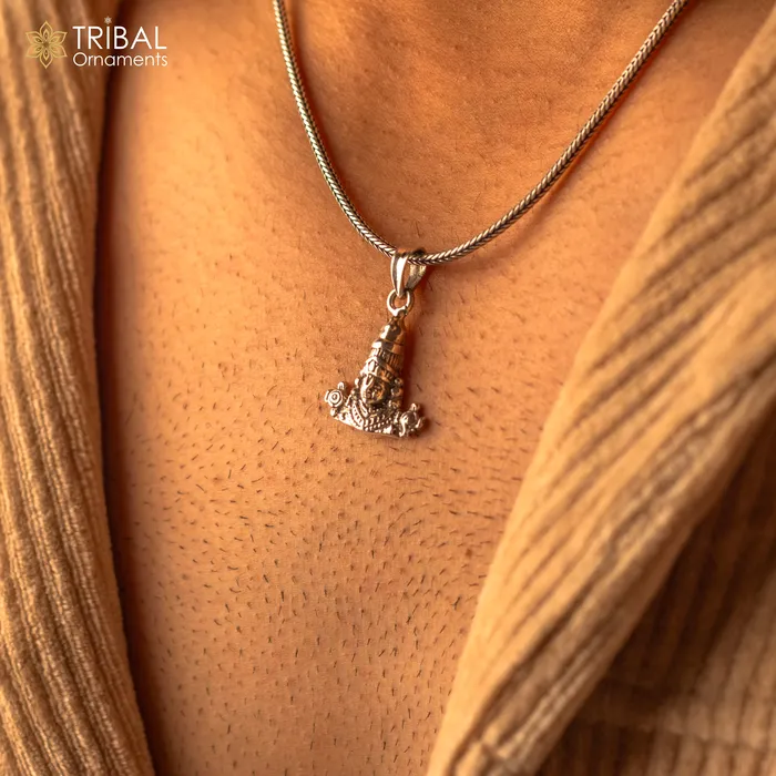 Necklaces TRIBAL ORNAMENTS 925 sterling silver vintage stylish Hindu idol tirupati balaji Pendant amazing design Krishna pendant gifting jewelry ssp1597