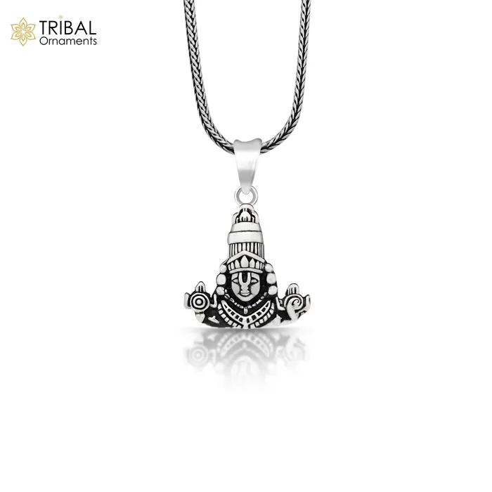 Necklaces TRIBAL ORNAMENTS 925 sterling silver vintage stylish Hindu idol tirupati balaji Pendant amazing design Krishna pendant gifting jewelry ssp1597