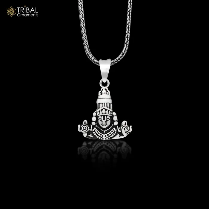 Necklaces TRIBAL ORNAMENTS 925 sterling silver vintage stylish Hindu idol tirupati balaji Pendant amazing design Krishna pendant gifting jewelry ssp1597